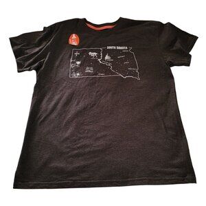 Kastlfel South Dakota Map T-Shirt L Steel Cotton & Recycled Polyester
